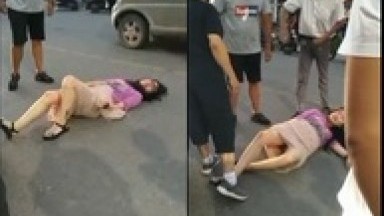 大型捉奸现场实录，抓奸街头扒衣暴打小三